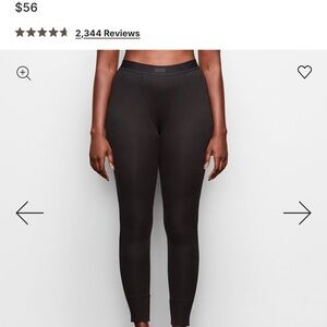 Skims black legging Stylish Black  Bottoms